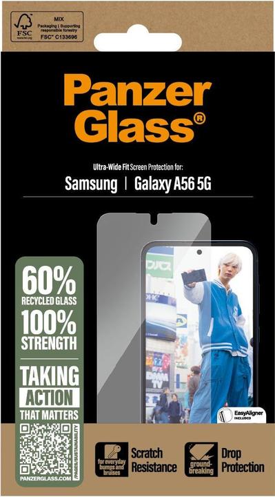 Actual product image PanzerGlass Ultra-Wide Fit (1 Piece, Samsung Galaxy A56)