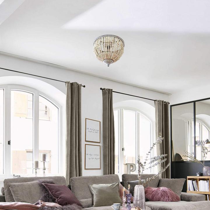 Image du produit Loberon Plafonnier Antereen gris/beige (E27)