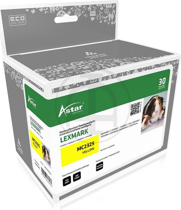 Image du produit Astar AS20343 LEXMARK C232HY0 MC Toner (Y)