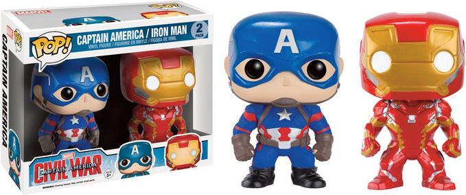 Actual product image Funko Captain America: Captain America & Iron Man POP! - Vinyl Bobble-Heads