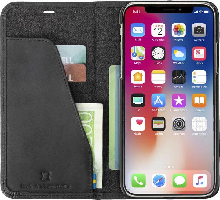 Actual product image Krusell Sunne 4 Card FolioWallet Apple iPhone XS Max vintage black (Apple iPhone XS Max)
