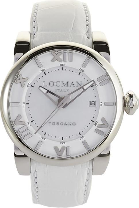 Produktbild Locman Italy Unisexuhr Toscano Automatik weiss Ref. 590 (Analoguhr, 41 mm)