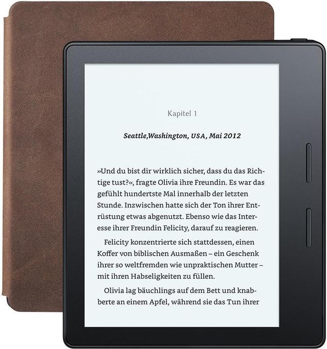 Amazon Kindle Oasis + custodia di ricarica in pelle - Offerte speciali (6", 4 GB, Noce)