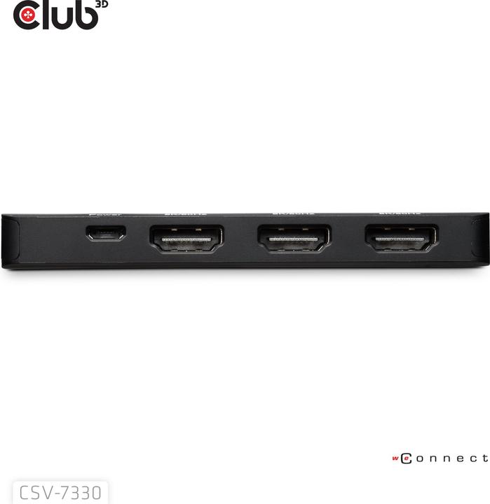 Image du produit Club 3D Club3D Adapter DisplayPort 2.1 > 3x HDMI 2.1 8K60Hz retail (HDMI, 14 cm)