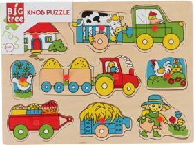 Produktbild Knopfpuzzle Tiere Holz 3 Sortiert (3 Teile)
