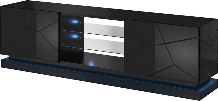 Actual product image Cama QIU 200 czarny TV stand & entertainment center 4 shelves