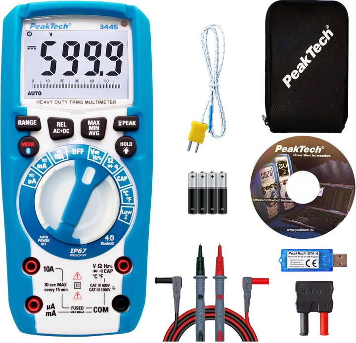 Actual product image Peaktech P 3445 True RMS digital multimeter (CAT III 1000V, CAT IV 600V)