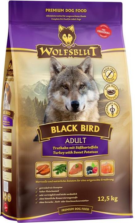 Image du produit Wolfsblut Nourriture sèche Dog Black Bird Adult, 12.5 kg (Adulte, 1 pcs, 12500 g)