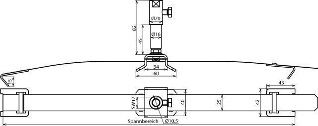 Immagine prodotto Dehn 123110 Staffa per sistemi di captazione D 10mm su colmo e tetto.