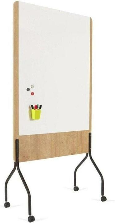 Actual product image Rocada NATURAL mobile presentation board, HxWxD 2000 x 1000 x 450 mm, whiteboard (100 x 120 cm)