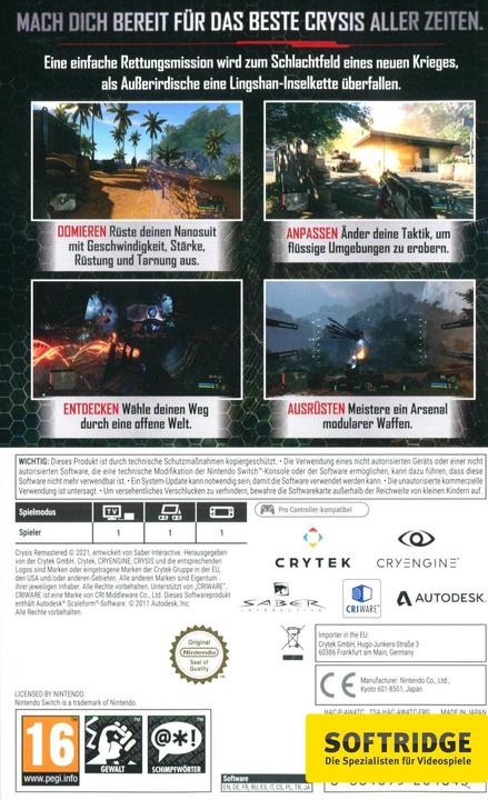 Produktbild Crytek Crysis Remastered (Switch, Switch Lite, Switch OLED, DE)