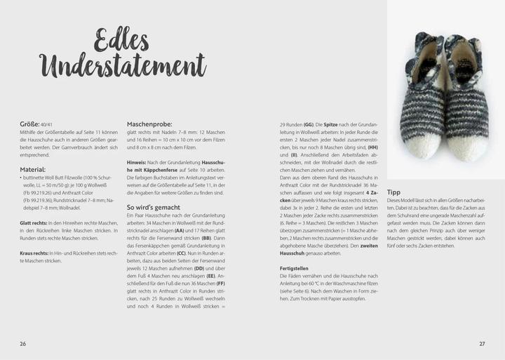 Image du produit Hausschuhe stricken & filzen (Allemand, Sabine Abel, Karoline Hoffmeister, Annette Diepolder, 2023)