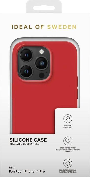 Produktbild iDeal Of Sweden Designer Magsafe Silicone Cover Red (Apple iPhone 14 Pro)