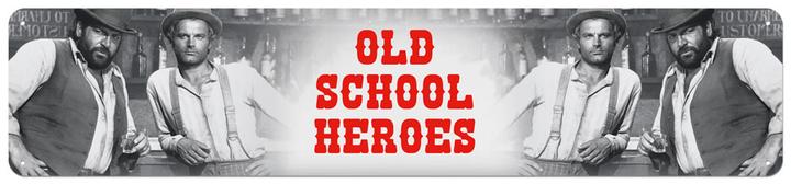 Blechschild Old School Heroes (46 x 10 cm)