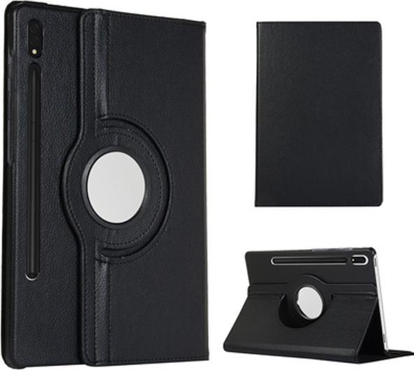 Produktbild Just in Case Pu-Leder Rotating 360 Book Hülle Schwarz Samsung Galaxy Tab S9+/S9 FE+/S10+ (Galaxy Tab S9+, Galaxy Tab S10+, Galaxy Tab S9 FE+)