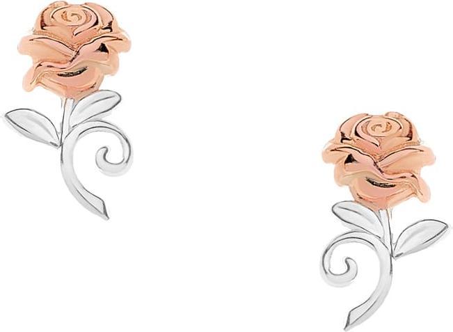 Image du produit Disney Boucles d'oreilles La Belle et la Bête Rose, argent sterling 925 (Argent 925)