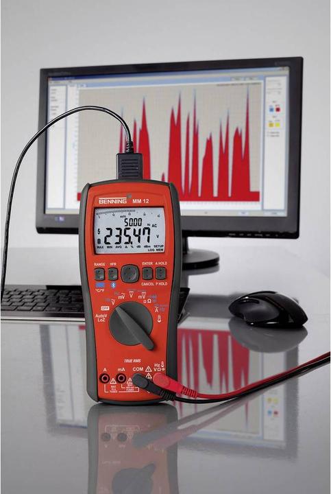 Image du produit Benning Multimètre portable numérique MM 12 (CAT IV 600V, CAT III 1000V)