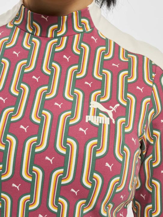Actual product image Puma T7 70s Psychedelic Graphic LS Cropped Top (M)