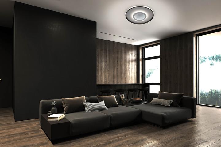 Image du produit Näve Plafonnier LED 1408277, 40W, 1800lm, effet 3D, blanc/noir (1800 lm)