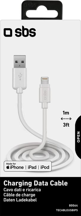 Immagine prodotto SBS Cavo dati USB 2.0 - Apple Lightning (1 m, USB 2.0)