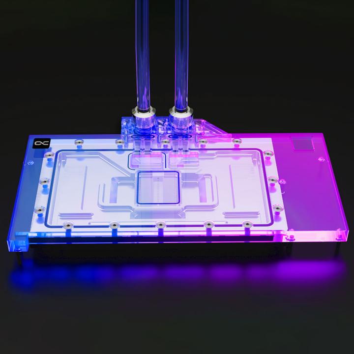 Actual product image Alphacool Ice Block Aurora Acrylic GPX-N RTX 4090 Suprim with Backplate