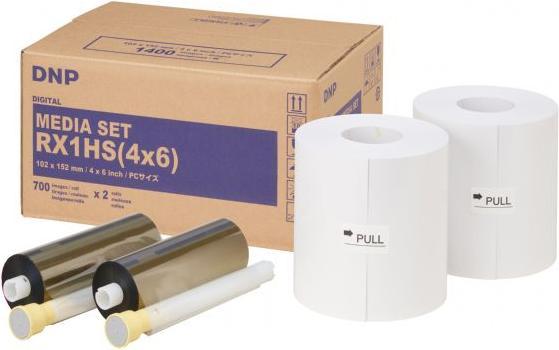 DNP Carta DSRX1HS-4X6HS 2 rotoli da 700 pezzi 10x15 per DS-RX1HS (1400 x, 10 x 15 cm)