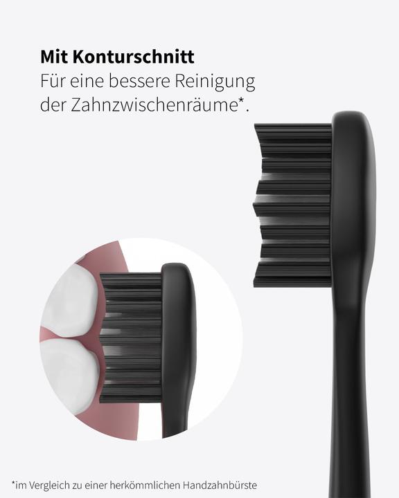 Image du produit Zahnheld Tête de brosse Basic Medium 6x Noir (6 x)