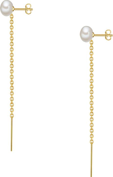 Produktbild Valero Pearls Damen Sterling Silber Süsswasser-Zuchtperlen gelbgold - 24445 (Sterling Silber)