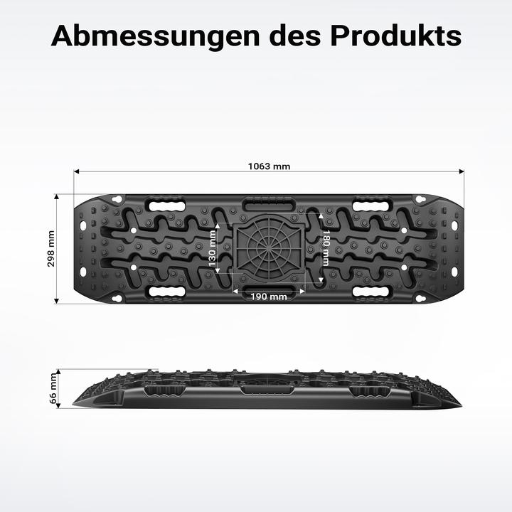 Produktbild Wiltec Sandbleche Paar 1063x298x66mm 7t Anfahrhilfe Bergeboard Traktionshilfe