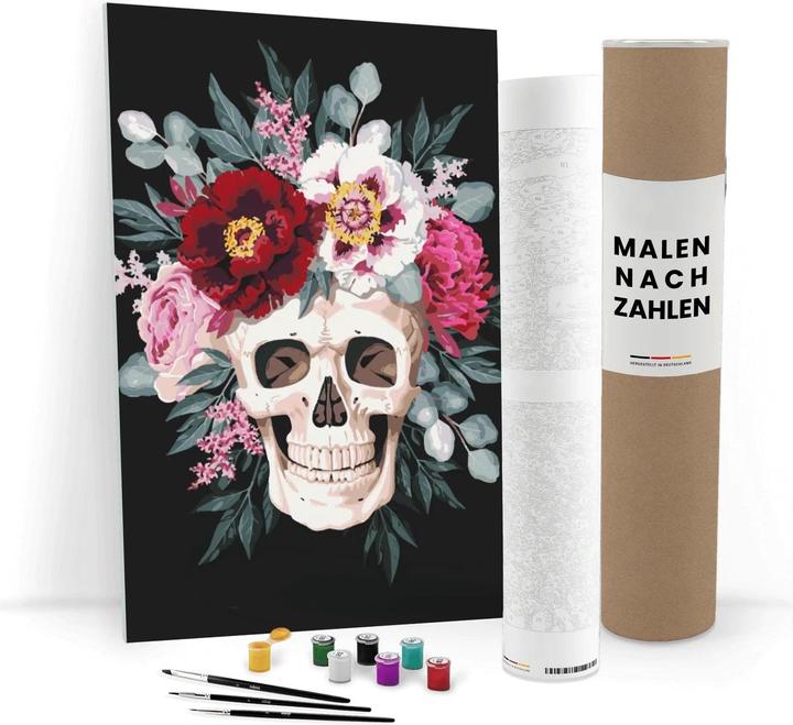 Actual product image ZenPainting Schädel mit Blumenkranz - Malen nach Zahlen