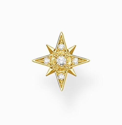 Actual product image Thomas Sabo Stud earrings (single piece) (Gold plated, With stone(s), 925 silver)