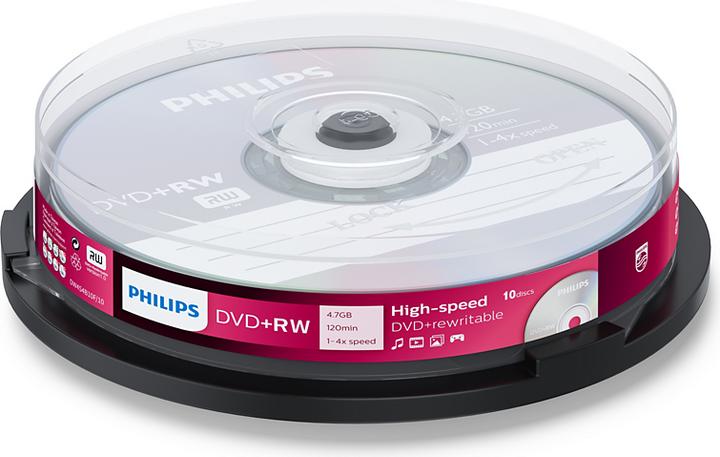 Immagine prodotto Philips 1x10 DVD+RW 4.7GB 4x SP (10 x)
