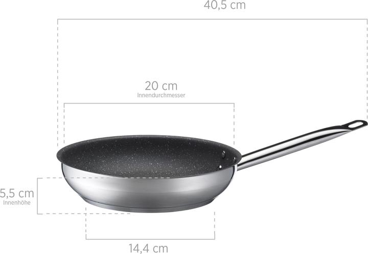 Produktbild Mäser Professional Granitec (20 cm, Bratpfanne, Edelstahl)