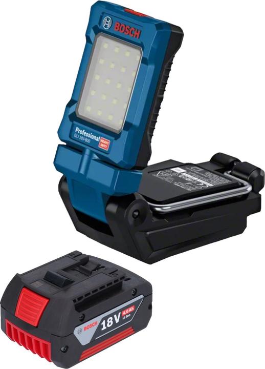 Bosch Professional Bosch GLI 18V-800 Professional Akku Leuchte 18 V 800 lm + 1x Akku 4,0 Ah - ohne Ladegerät (800 lm)