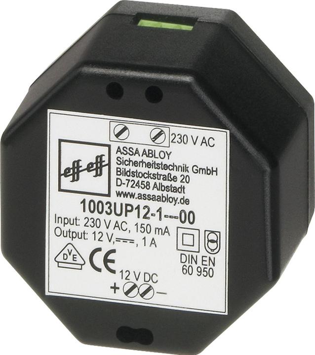 effeff Sicherheitstechnik GmbH Netzteil Geregelt Unterputz 230Vac 12VDC 1A (1003UP-12-1--10) (Indoor)