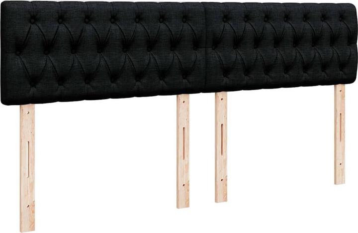Actual product image VidaXL Ottoman bed with mattress black 160x200 cm fabric (160 x 200 cm)