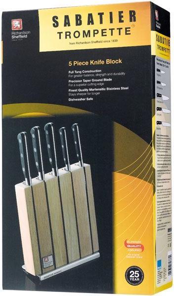 Actual product image Richardson Sheffield Knife block 5-piece R080 Sabatier Trompette