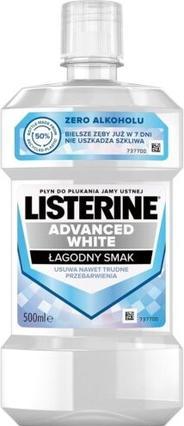 Produktbild Listerine Advanced White Mild Taste płyn do płukania jamy ustnej White 500ml (500 ml)