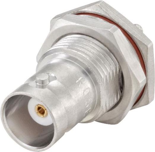 Rosenberger Gerätebuchse BNC gerade, BNC, Messing, Buchse, Gerade, 50Ohm, Crimp-Anschluss