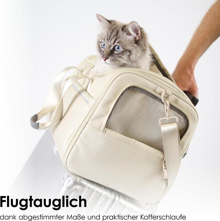 Actual product image LucyBalu CHECK-IN Katzentransporttasche (Cat, Reflectors, Machine washable)