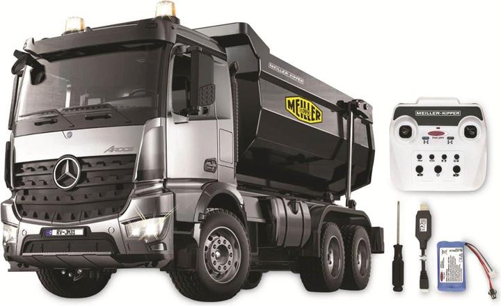 Actual product image Jamara Dump Truck Mercedes-Benz Arocs Metal Meiller 1:20 2.4GHz