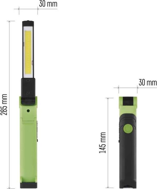 Produktbild Emos COB LED-Taschenlampe P4540, 750 lm, 1800 mAh, wiederaufladbar (2.80 cm, 750 lm)