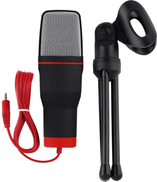 Immagine prodotto Varr Microfono da gioco con supporto per treppiede, connessione jack, nero, cavo