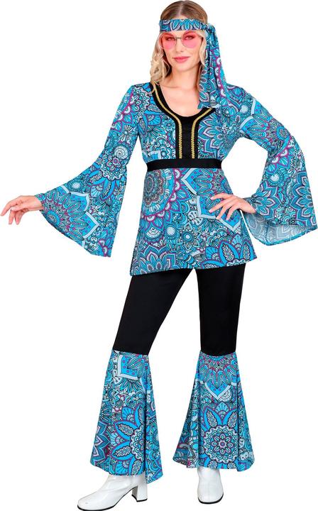 Produktbild Widmann THE 60s FASHION -blue mandala (Oberteil, Hose, Stirnband), S (S)