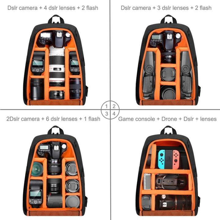 Image du produit Puluz Sac à dos étanche pour appareil photo (Sac à dos photo)