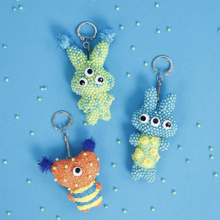 Actual product image Creativ Company Stoffen Dieren Sleutelhanger, 5st.