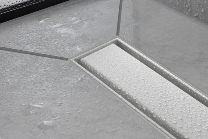 Produktbild hansgrohe HG Duschrinne RainDrain Match m höhenverstellb Rahmen 800mm mattweiss (800 mm)