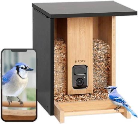 Productafbeelding Birdfy Voederbak Bamboe AI op abonnement + Zonnepaneel