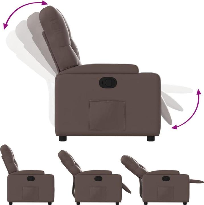 Produktbild VidaXL Relaxsessel Fernsehsessel Liegesessel Sessel Elektrisch Braun Kunstleder
