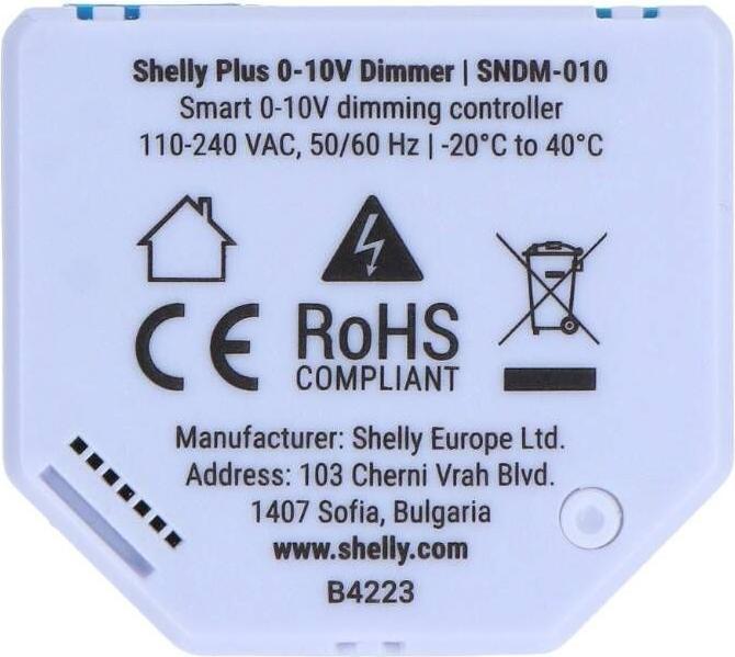Actual product image Shelly Plus 0-10V dimmer (Switch actuator)